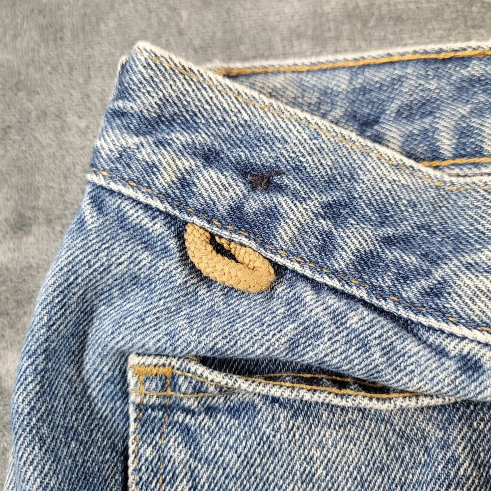 Vintage Wrangler Upland Brush Pants Mens 38x34 Blue Denim Tan Hunting Jeans